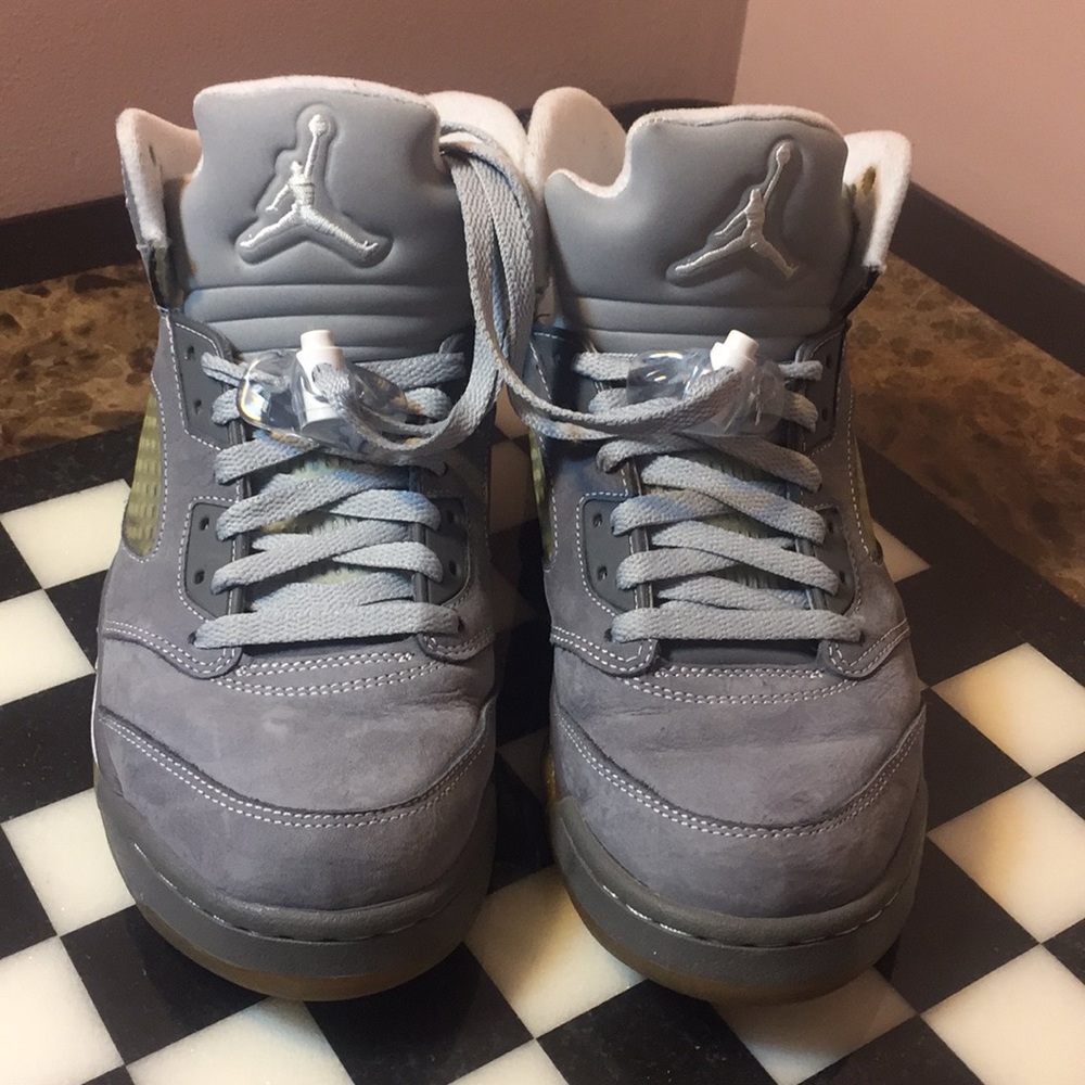 Men’s AIR JORDAN 5 RETRO WOLF GREY Size 8.5